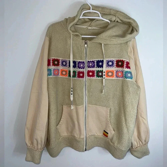POL Crochet Hoodie | Rainbow Crochet Sweater - Picture 2 of 14